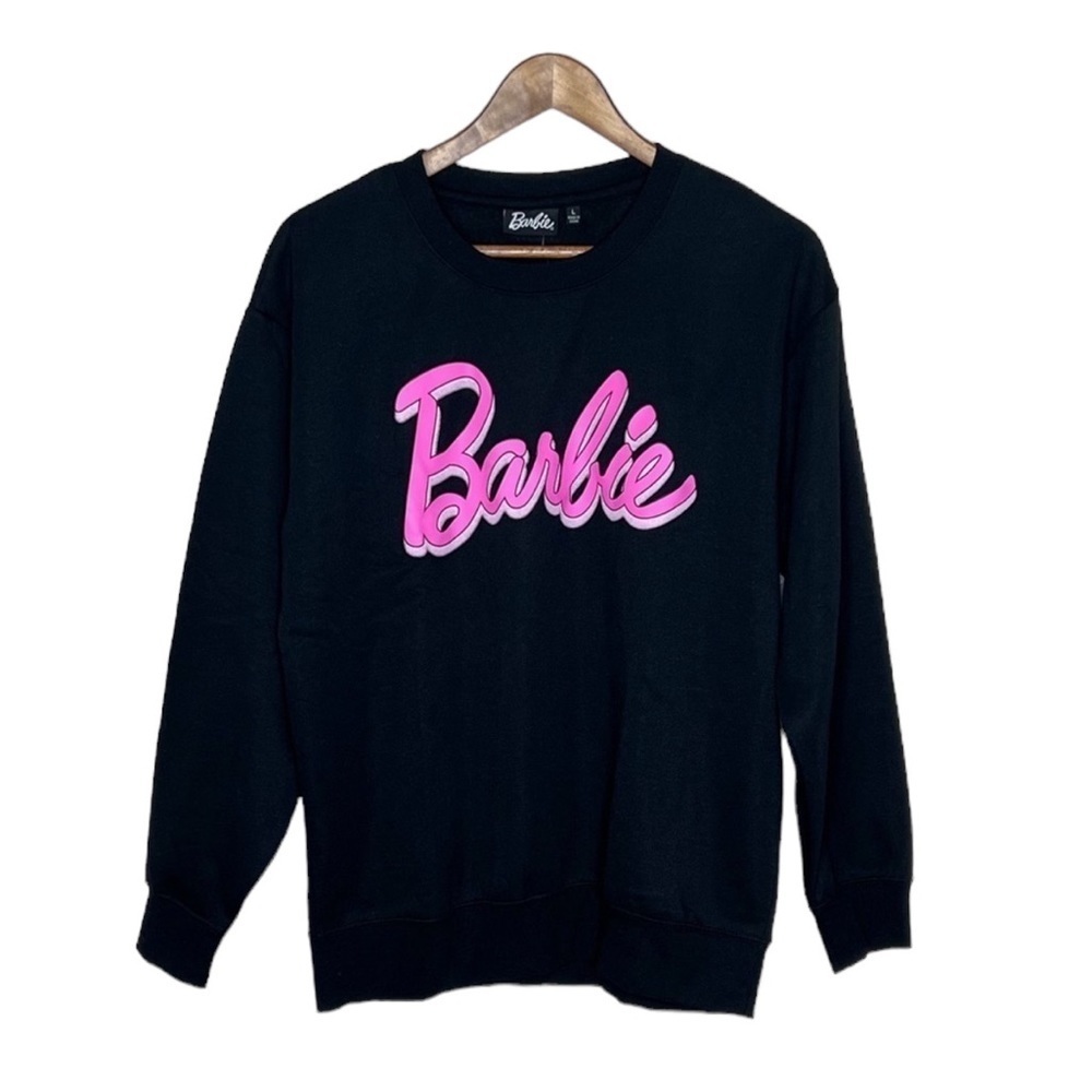 Barbie Y2K Black Crewneck Sweatshirt Pullover